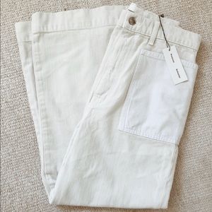 Proenza Schouler Sailor Pants White Denim Size 28